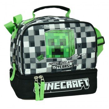 Minecraft Grey Stone thermo uzsonnás táska 21 cm Minecraft Grey Stone thermo uzsonnás táska 21 cm
