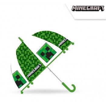 Minecraft gyerek átlátszó félautomata esernyő Ø70 cm Minecraft gyerek átlátszó félautomata esernyő Ø70 cm