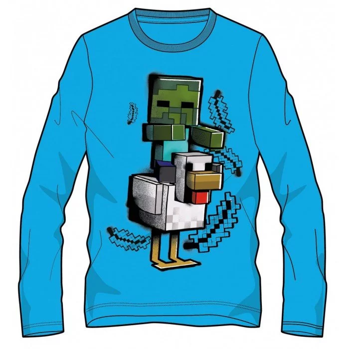 Minecraft gyerek hosszú ujjú póló, felső 12 év Minecraft gyerek hosszú ujjú póló, felső 12 év