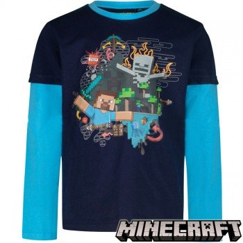 Minecraft gyerek hosszú ujjú póló, felső 6 év Minecraft gyerek hosszú ujjú póló, felső 6 év