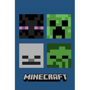 Minecraft Hostile Mobs polár takaró 100*150cm Minecraft Hostile Mobs polár takaró 100*150cm