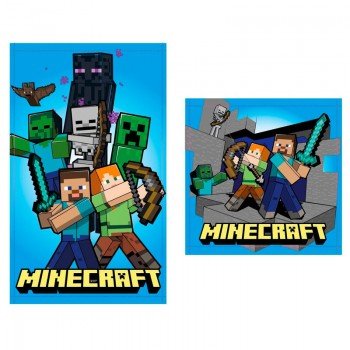 Minecraft kéztörlő, arctörlő, törölköző szett Minecraft kéztörlő, arctörlő, törölköző szett