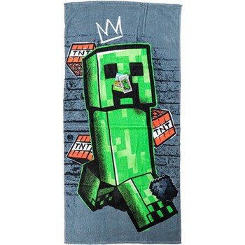 Minecraft Metro Art Creeper fürdőlepedő, strand törölköző 70x140cm Minecraft Metro Art Creeper fürdőlepedő, strand törölköző 70x140cm
