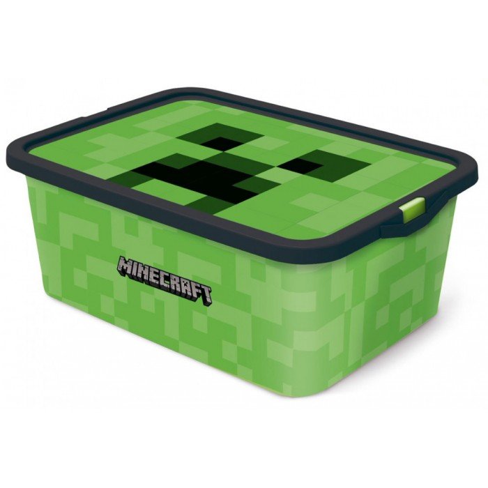 Minecraft műanyag tároló doboz 13 L