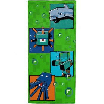 Minecraft Ocean Depths fürdőlepedő, strand törölköző 70x140cm Minecraft Ocean Depths fürdőlepedő, strand törölköző 70x140cm