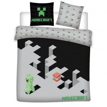 Minecraft Shadow Minesb dupla, kétszemélyes ágyneműhuzat 240×220cm, 65x65 cm Minecraft Shadow Minesb dupla, kétszemélyes ágyneműhuzat 240×220cm, 65x65 cm