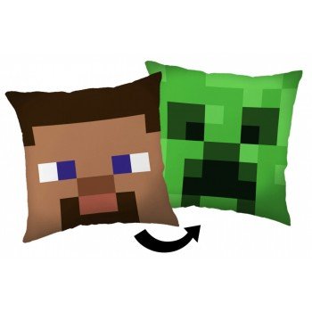 Minecraft Steve Creeper párna, díszpárna 40*40 cm Minecraft Steve Creeper párna, díszpárna 40*40 cm