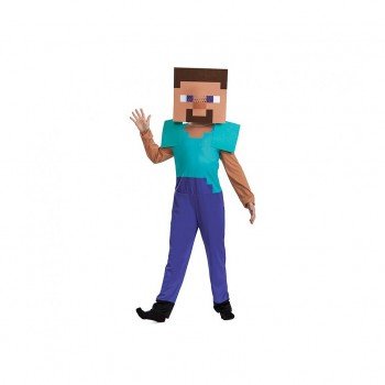 Minecraft Steve jelmez 7-8 év Minecraft Steve jelmez 7-8 év