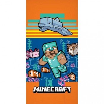 Minecraft Summer Crew fürdőlepedő, strand törölköző 70x140cm Minecraft Summer Crew fürdőlepedő, strand törölköző 70x140cm