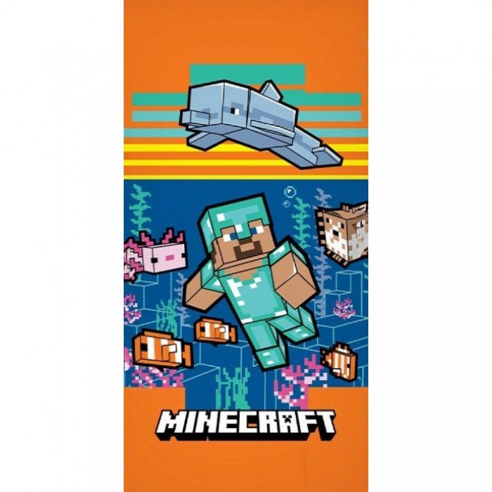 Minecraft Summer Crew fürdőlepedő, strand törölköző 70x140cm