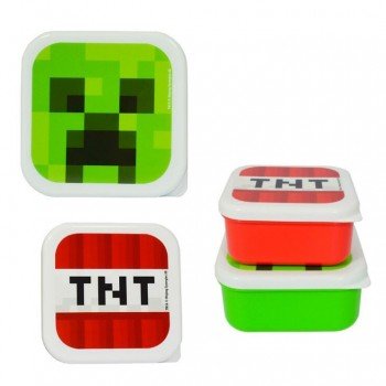 Minecraft mini műanyag uzsonnás doboz szett Minecraft mini műanyag uzsonnás doboz szett