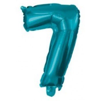 Mini 7-es Blue szám Fólia lufi 10 cm Mini 7-es Blue szám Fólia lufi 10 cm