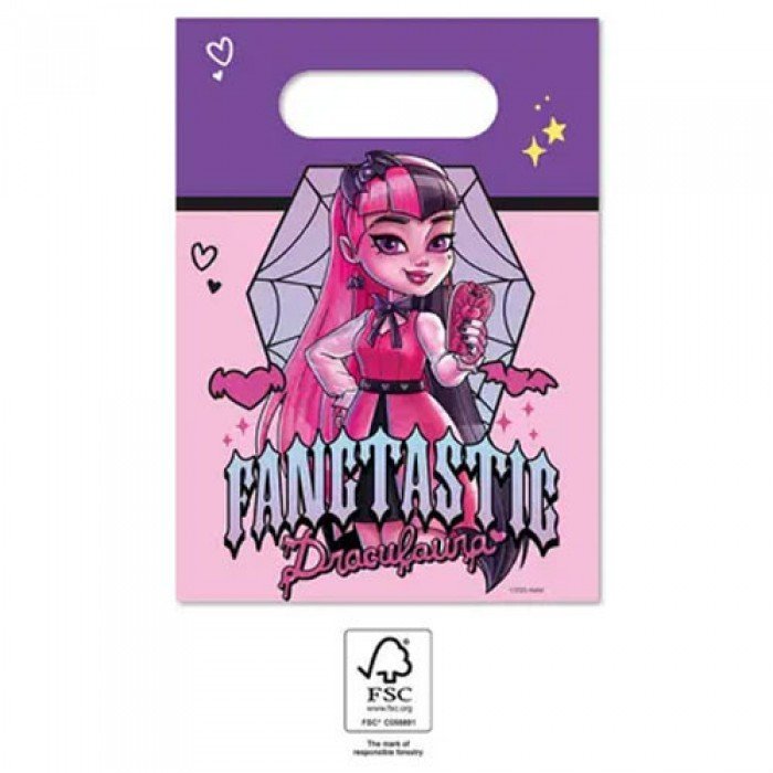 Monster High papír ajándéktasak 4 db-os