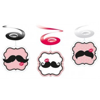 Mustache, Bajusz szalag dekoráció 6 db-os szett Mustache, Bajusz szalag dekoráció 6 db-os szett
