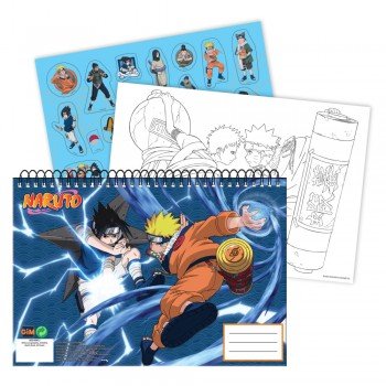 Naruto A/4 spirál vázlatfüzet 40 lapos matricával Naruto A/4 spirál vázlatfüzet 40 lapos matricával