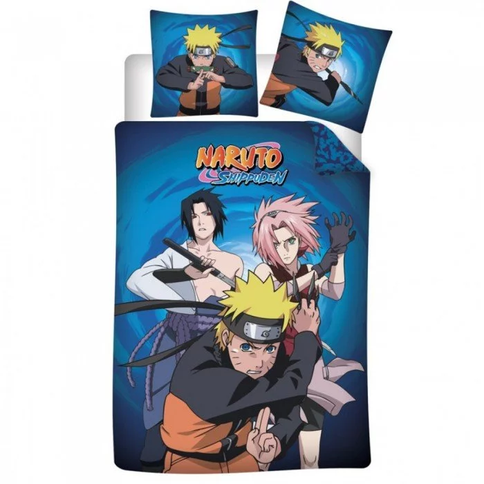 Naruto Ninja Trio ágyneműhuzat 140×200cm, 63×63 cm microfibre Naruto Ninja Trio ágyneműhuzat 140×200cm, 63×63 cm microfibre
