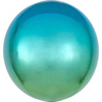 Ombré Blue and Green Gömb Fólia lufi 40 cm Ombré Blue and Green Gömb Fólia lufi 40 cm