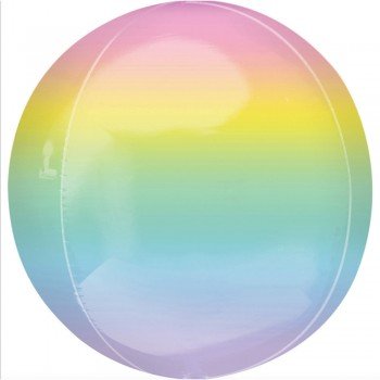 Ombré Pastel gömb fólia lufi 40 cm Ombré Pastel gömb fólia lufi 40 cm