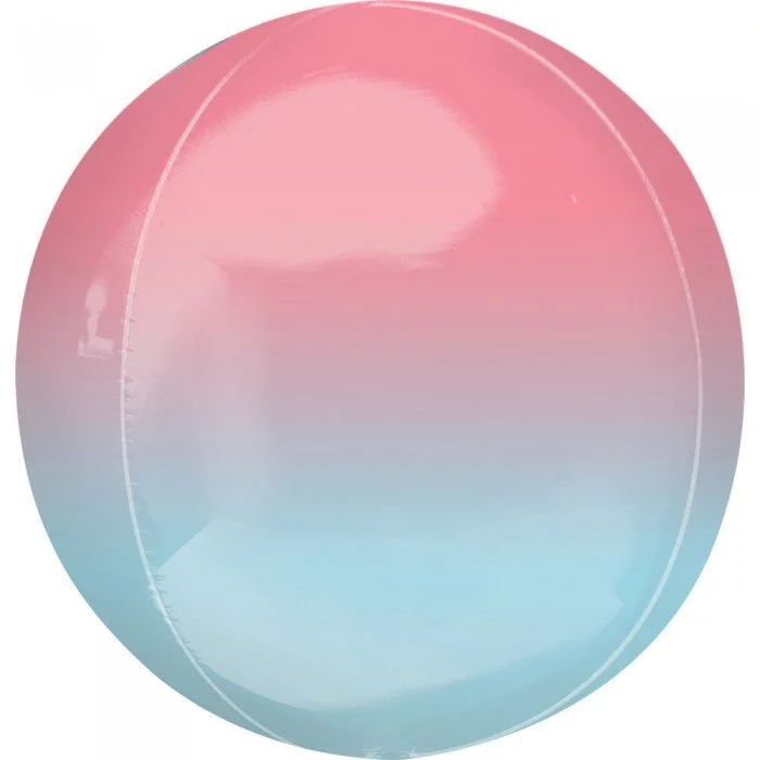 Ombré Pink and Blue Gömb Fólia lufi 40 cm Ombré Pink and Blue Gömb Fólia lufi 40 cm