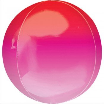 Ombré Pink and Red Gömb Fólia lufi 40 cm Ombré Pink and Red Gömb Fólia lufi 40 cm
