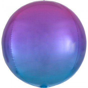 Ombré Red and Blue Gömb Fólia lufi 40 cm Ombré Red and Blue Gömb Fólia lufi 40 cm