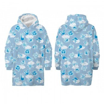 One Piece Cloudy belebújós bélelt sherpa polár takaró, poncsó One Piece Cloudy belebújós bélelt sherpa polár takaró, poncsó