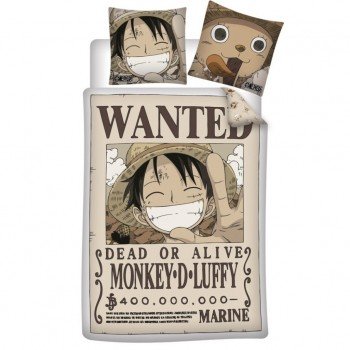 One Piece Wanted Poster ágyneműhuzat 140×200cm, 65×65 cm One Piece Wanted Poster ágyneműhuzat 140×200cm, 65×65 cm