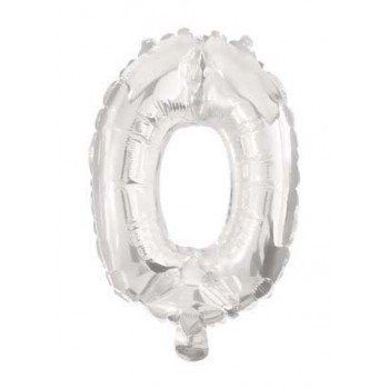 Óriás 0-ás Silver szám Fólia lufi 85 cm Óriás 0-ás Silver szám Fólia lufi 85 cm