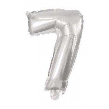 Óriás 7-es Silver szám Fólia lufi 85 cm Óriás 7-es Silver szám Fólia lufi 85 cm