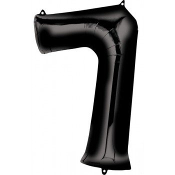 Óriás 7-es szám Fólia lufi, Black 88*55 cm Óriás 7-es szám Fólia lufi, Black 88*55 cm