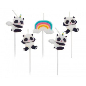Panda tortagyertya, gyertya szett 5 db-os Panda tortagyertya, gyertya szett 5 db-os