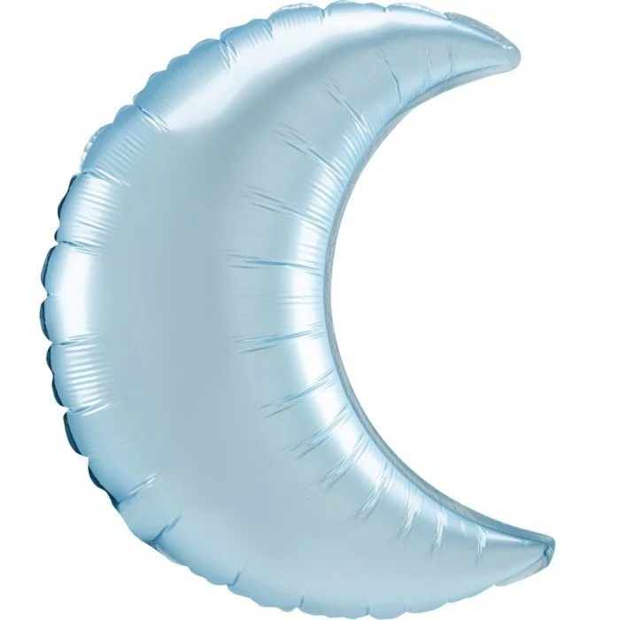Pastel Blue szatén hold fólia lufi 66 cm Pastel Blue szatén hold fólia lufi 66 cm