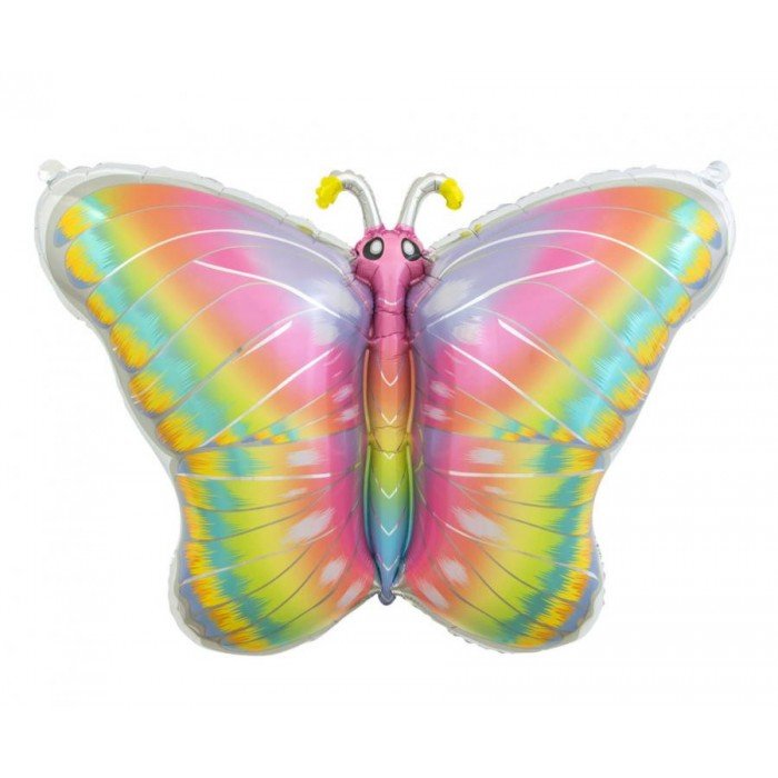 Pastel Butterfly, Pillangó fólia lufi 64 cm