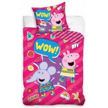 Peppa malac ágyneműhuzat 140×200cm, 70×90 cm Peppa malac ágyneműhuzat 140×200cm, 70×90 cm