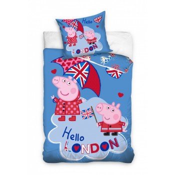 Peppa malac ágyneműhuzat 160×200cm, 70×80 cm Peppa malac ágyneműhuzat 160×200cm, 70×80 cm