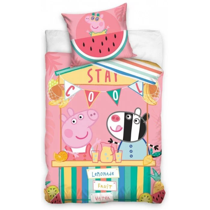 Peppa malac ágyneműhuzat 160×200cm, 70×80 cm Peppa malac ágyneműhuzat 160×200cm, 70×80 cm