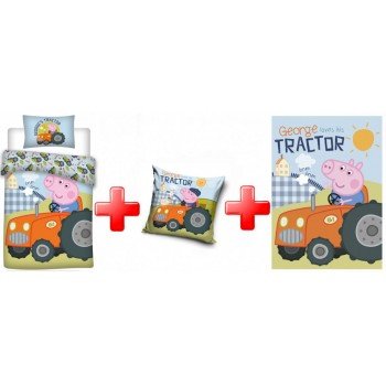 Peppa malac ágyneműhuzat, takaró és párna szett Peppa malac ágyneműhuzat, takaró és párna szett