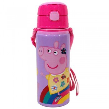 Peppa malac alumínium kulacs akasztóval 600 ml Peppa malac alumínium kulacs akasztóval 600 ml