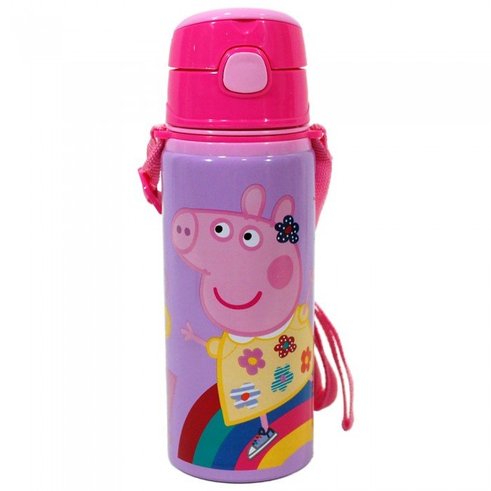 Peppa malac alumínium kulacs akasztóval 600 ml