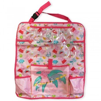 Peppa malac autóülés háttámla védő, rendező, tároló Peppa malac autóülés háttámla védő, rendező, tároló