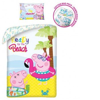 Peppa malac ágyneműhuzat 140×200cm, 70×90 cm Peppa malac ágyneműhuzat 140×200cm, 70×90 cm