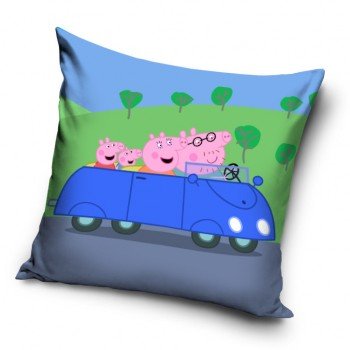 Peppa malac Blue Car párnahuzat 40x40 cm Peppa malac Blue Car párnahuzat 40x40 cm