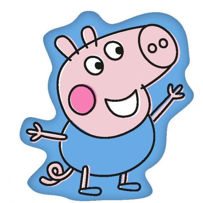 Peppa malac Blue formapárna, díszpárna 33x27 cm