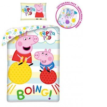 Peppa malac ágyneműhuzat 140×200cm, 70×90 cm Peppa malac ágyneműhuzat 140×200cm, 70×90 cm