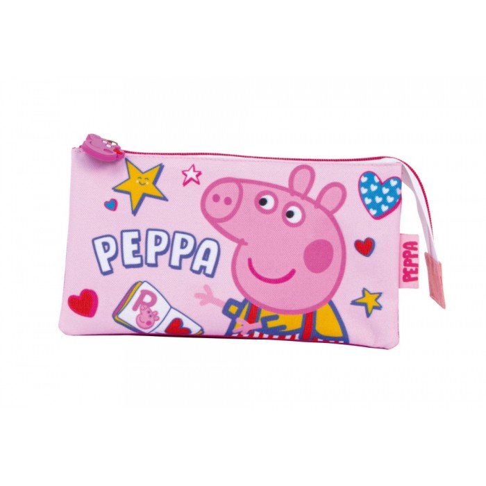 Peppa malac Book 3 rekeszes tolltartó 21 cm