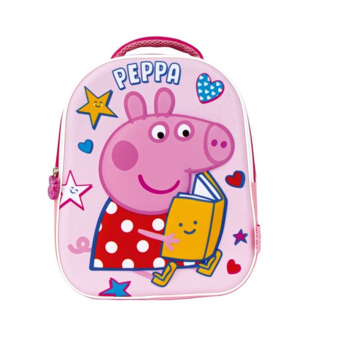 Peppa malac Book 3D hátizsák, táska 32 cm