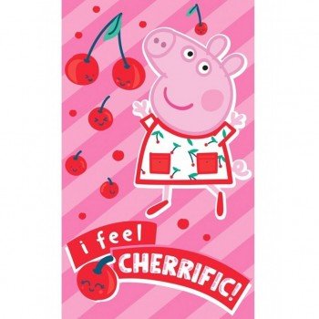 Peppa malac Cherrific kéztörlő, arctörlő, törölköző 30x50 cm Peppa malac Cherrific kéztörlő, arctörlő, törölköző 30x50 cm