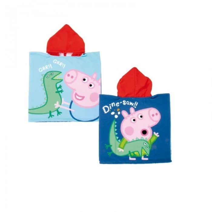 Peppa malac Dine-saw strand törölköző poncsó 55x110 cm Peppa malac Dine-saw strand törölköző poncsó 55x110 cm