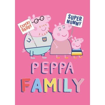 Peppa malac Family Pink polár takaró 100x140cm Peppa malac Family Pink polár takaró 100x140cm
