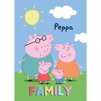 Peppa malac Family polár takaró 100x140cm Peppa malac Family polár takaró 100x140cm